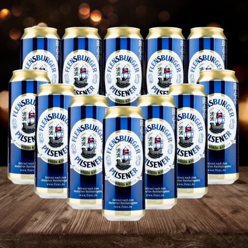 Flensburger Pilsener German Pils 500ml Cans (12 Pack) - 4.8% ABV
