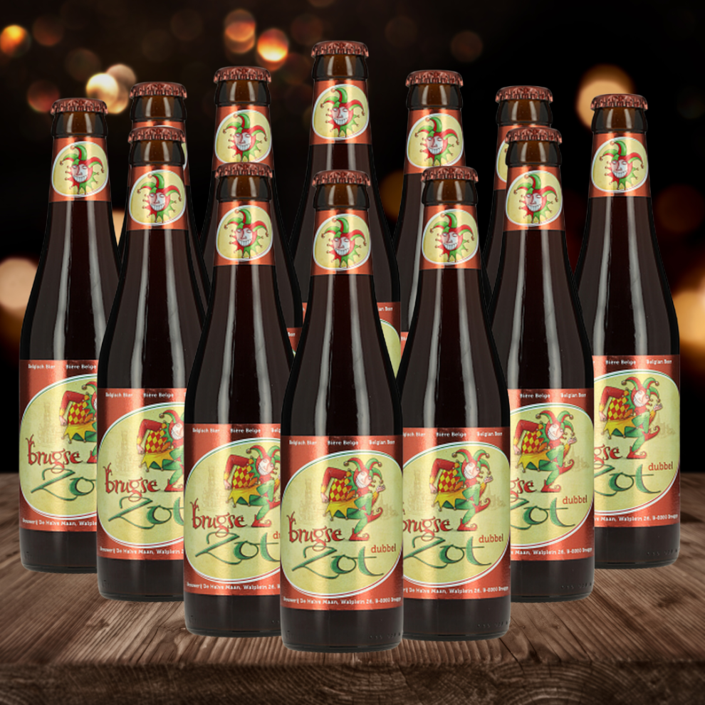 Brugse Zot Bruin Belgian Dubbel 330Ml Bottles - 7.5% Abv (12 Pack) Dark/Brown/Red