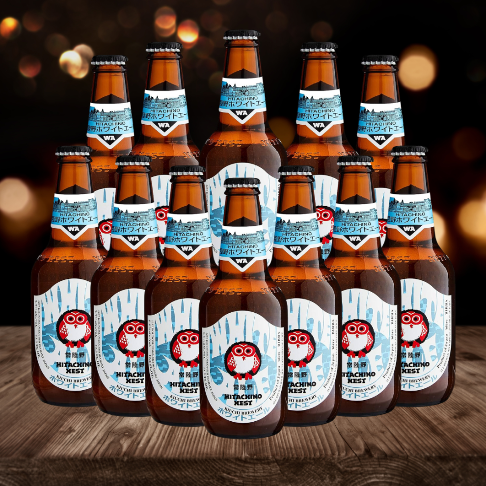 Hitachino Nest Ale Japanese Beer 330Ml Bottles - 5.5% Abv (12 Pack) White
