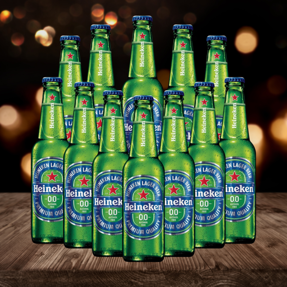 Heineken 0.0 Alcohol Free Beer 330Ml Bottles - 0.0% Abv (12 Pack)