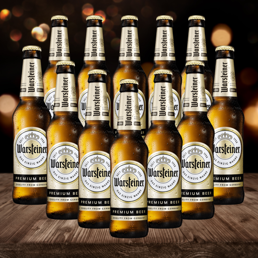 Warsteiner German Pilsner 330Ml Bottles - 4.0% Abv (12 Pack) Light/Golden