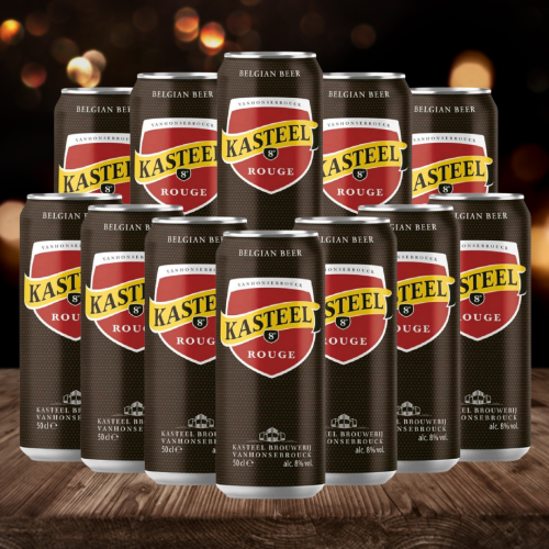 Kasteel Rouge Belgian Cherry Fruit Beer 500ml Cans ? 8.0% ABV (12 Pack)