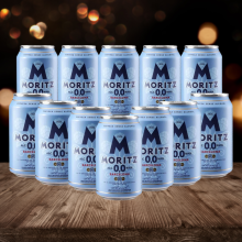 Moritz Barcelona Original Spanish Alcohol Free Lager 330ml Cans - 0.0% ABV (12 Pack)