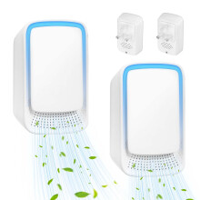 Air Purifier for Bedroom Home, 2 Pack Plug In Negative Ion Air Purifier, Portable Quiet Ioniser for Smokers, Reduces Odours from