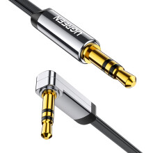 Ugreen AUX-Kabel, abgewinkelt, 3,5 mm, 2 m - Silber