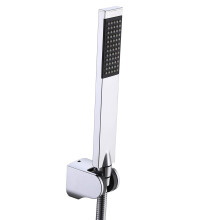 KES messing douchekop handdouche handdouche handdouche met 1,5 meter lange slang vierkante stijl handdouche houder voor badkamer douchesysteem eigent