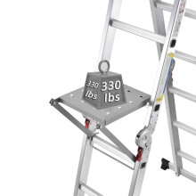 Ladder Work Platform System,Anti-Slip Extension Ladder Tool, Ladder Work Stand Holds 330 Pound