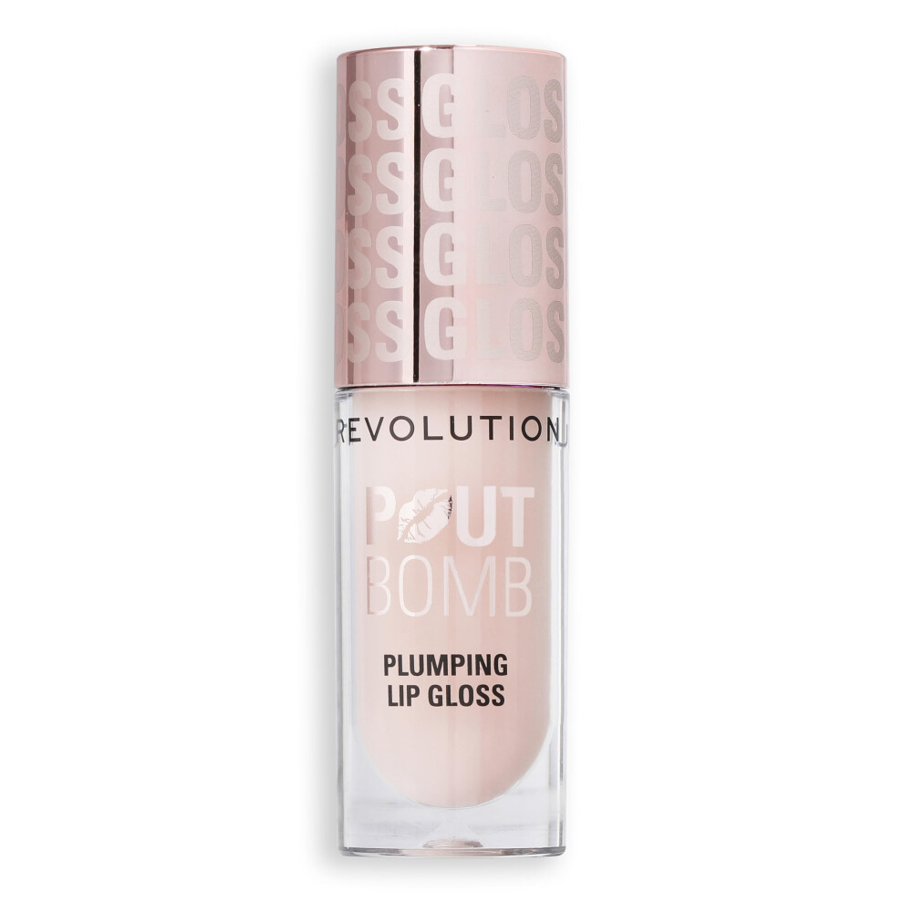 Revolution Beauty London Revolution Beauty Pout Bomb Plumping Lip Gloss High-Shine For Glossy Fuller & Plump Lips With Hyaluronic Acid & Peptides Vegan & Cruelty-Free