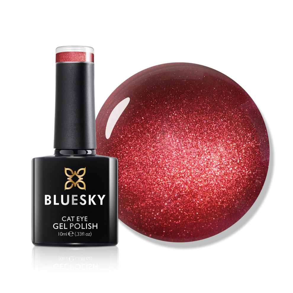 Cat Eye Gel Nail Polish 10ml, Velvet Burgundy - RRC05, Red Gel Nail Polish for 21 Day Manicure, Professional, Salon & Home Use, Requires Curing