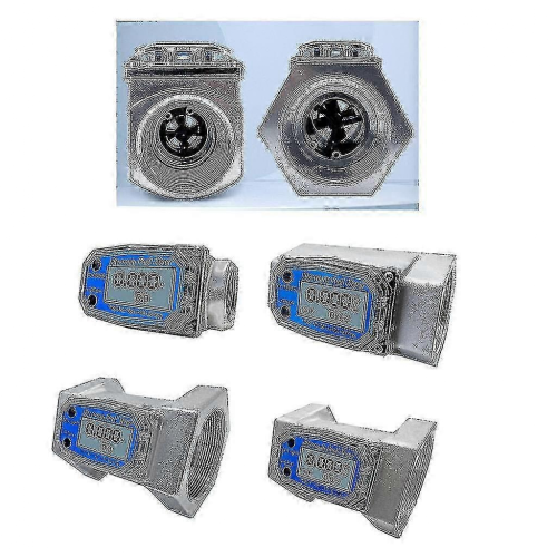 Medidor de vazão de 1/2/2,5/3 polegadas equipado com sensor de vazão de líquido, medidor de vazão de turbina eletrônico (1 polegada) 1