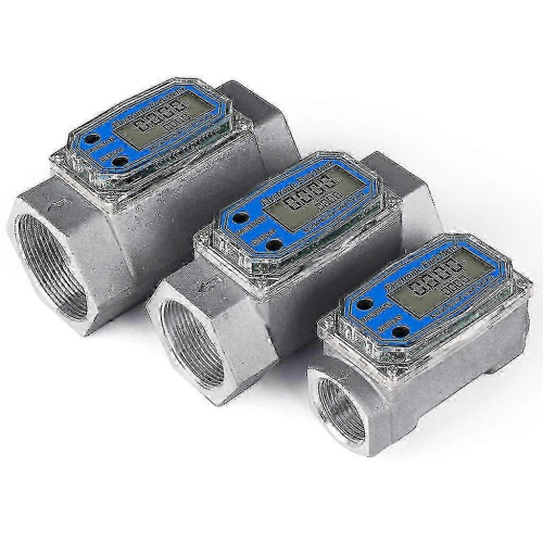 Medidor de vazão de 1/2/2,5/3 polegadas equipado com sensor de vazão de líquido, medidor de vazão de turbina eletrônico (1 polegada) 2