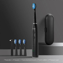 Seago Electric Sonic -hammasharja, USB-ladattava, aikuisille, 360 päivän akunkesto, 4 vaihtopäätä, lahjapakkaus SG-575