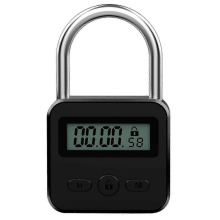 Kovový zámok s časovačom, LCD čas, maximálny čas 99 hodín, USB zámok s časovačom - dobrý