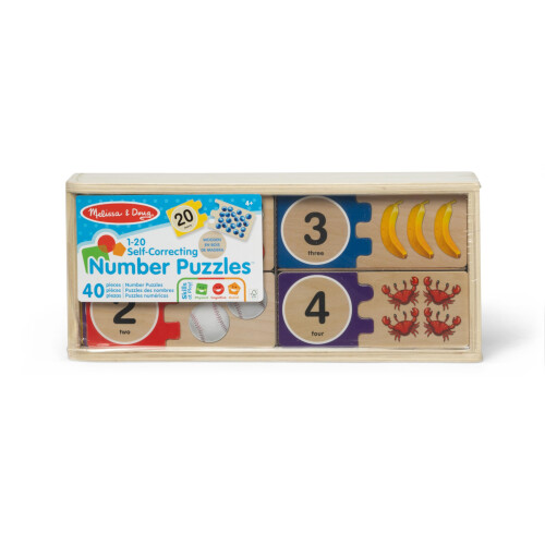 Melissa & Doug Self-Correcting Number Puzzles, Developmental Toy, Motor Skills 2