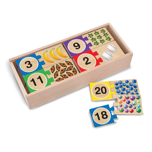 Melissa & Doug Self-Correcting Number Puzzles, Developmental Toy, Motor Skills