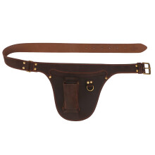TOURBON Leather Garden Tool Bag Adjustable Waist Work Belt Pouch for Electricians Carpenters