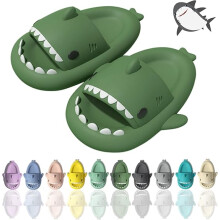shark slippers,Comfortable Summer Cartoon Shark Flip Flops,Thick Sole Non-Slip Beach Flip Flops,Fun Quick Drying Pool Sandals