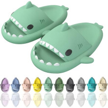 shark slippers,Comfortable Summer Cartoon Shark Flip Flops,Thick Sole Non-Slip Beach Flip Flops,Fun Quick Drying Pool Sandals