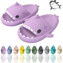 shark slippers,Comfortable Summer Cartoon Shark Flip Flops,Thick Sole Non-Slip Beach Flip Flops,Fun Quick Drying Pool Sandals