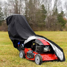 Lawn Mower Cover, Waterproof, with Drawstring and Storage Bag, Weather Protection, Universal, UV Resistant, 193 x 112 x 64 cm