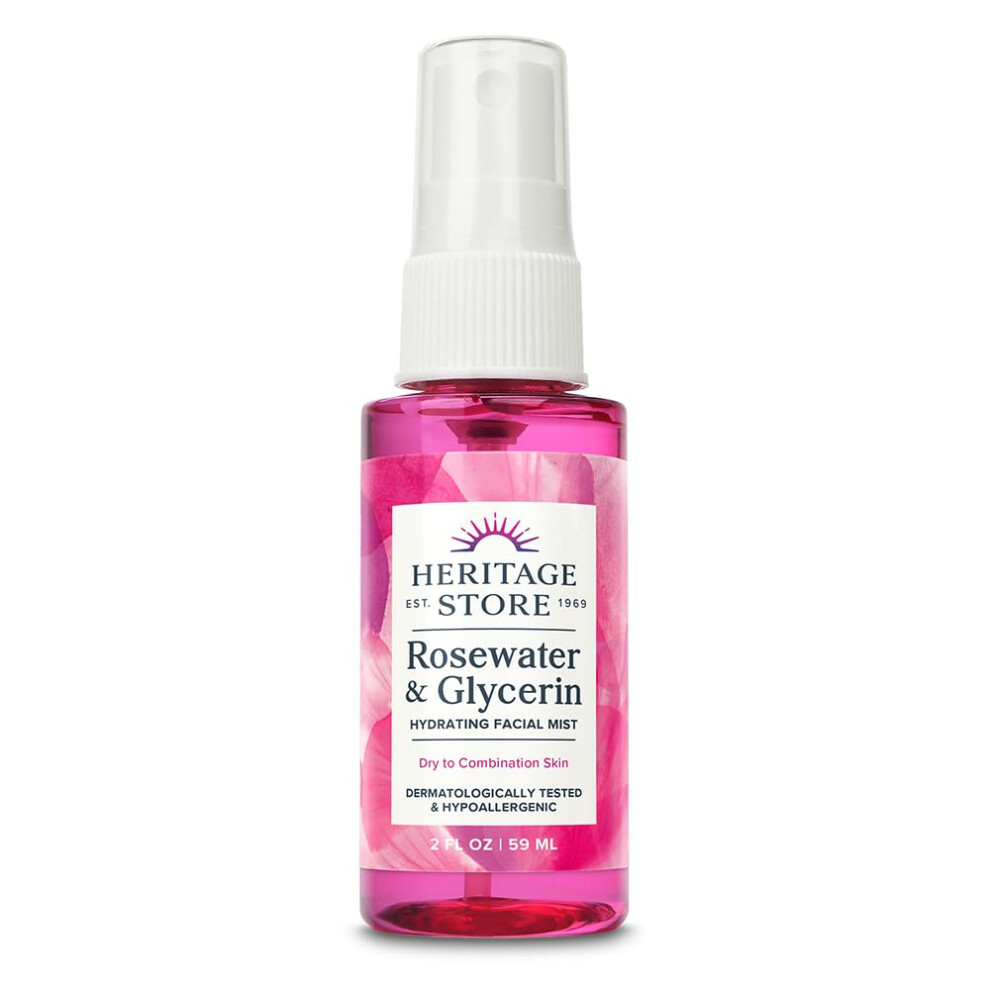 Heritage Store Heritage - Rosewater & Glycerin Deep Hydrating Mist - 2 Fl. Oz.