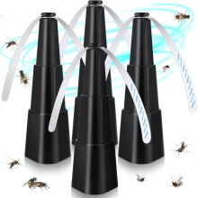 Fly Repellent Fan, 4 PC Outdoor Indoor Fly Repellent Fan and Fan with 2 Fan Leaves and Anti-Mosquito Hook Repels Flies Indoor Anti-Gnats