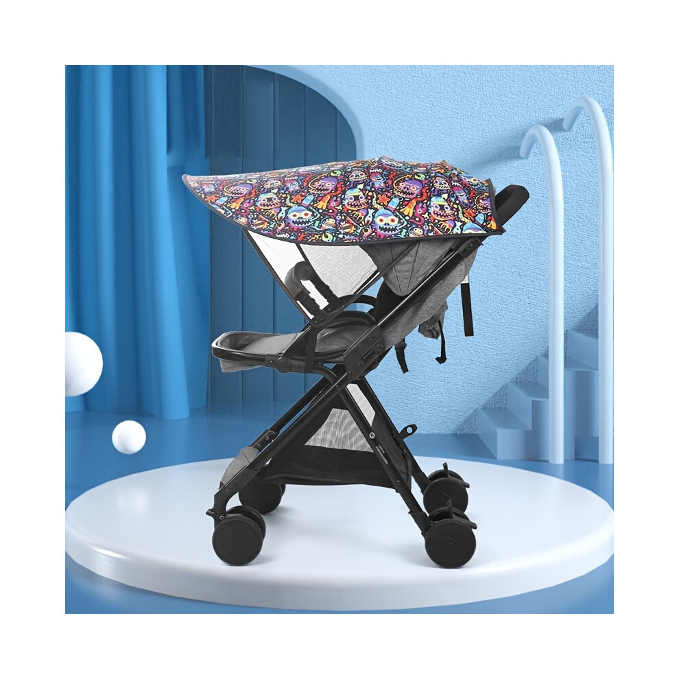 Universal Baby Stroller Sun Shade, Sun Protection, Blackout Cover, Breathable, Stroller Sun Shade, Rain Shade With Transparent Extension Accessory Bla Lifeasy