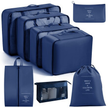 8 Piece Foldable Travel Bag Large Capacity Luggage Bag Multi-functional Waterproof Clothes Storage Bag cosmetic Bag