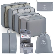 8 Piece Foldable Travel Bag Large Capacity Luggage Bag Multi-functional Waterproof Clothes Storage Bag toiletries Bag