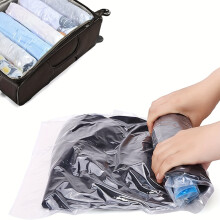 Manual Compression Travel Bags - No Pump Required - Space-saving and Reusable for Clothes and Necessities, Ideal for Travel and Home