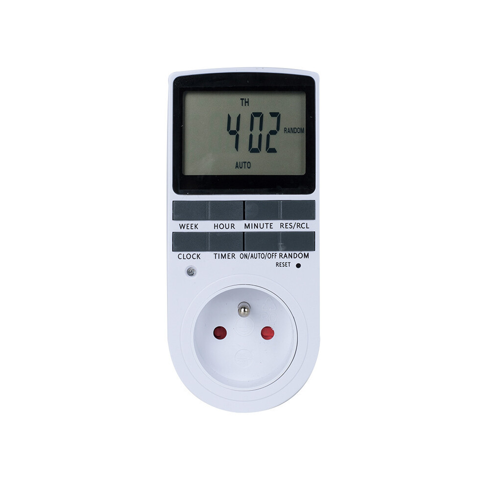 Digital Programmable Socket, Weekly Digital Timer With Lcd Display, 12H/24H/7Days Electrical Socket Timer, Energy Saving For Home Appliances And Light 6932766567562