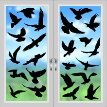 Anti-collision window sticker (20*30*9cm) bird-shaped window sticker anti-bird window sticker to prevent birds and people from hitting the glass windo