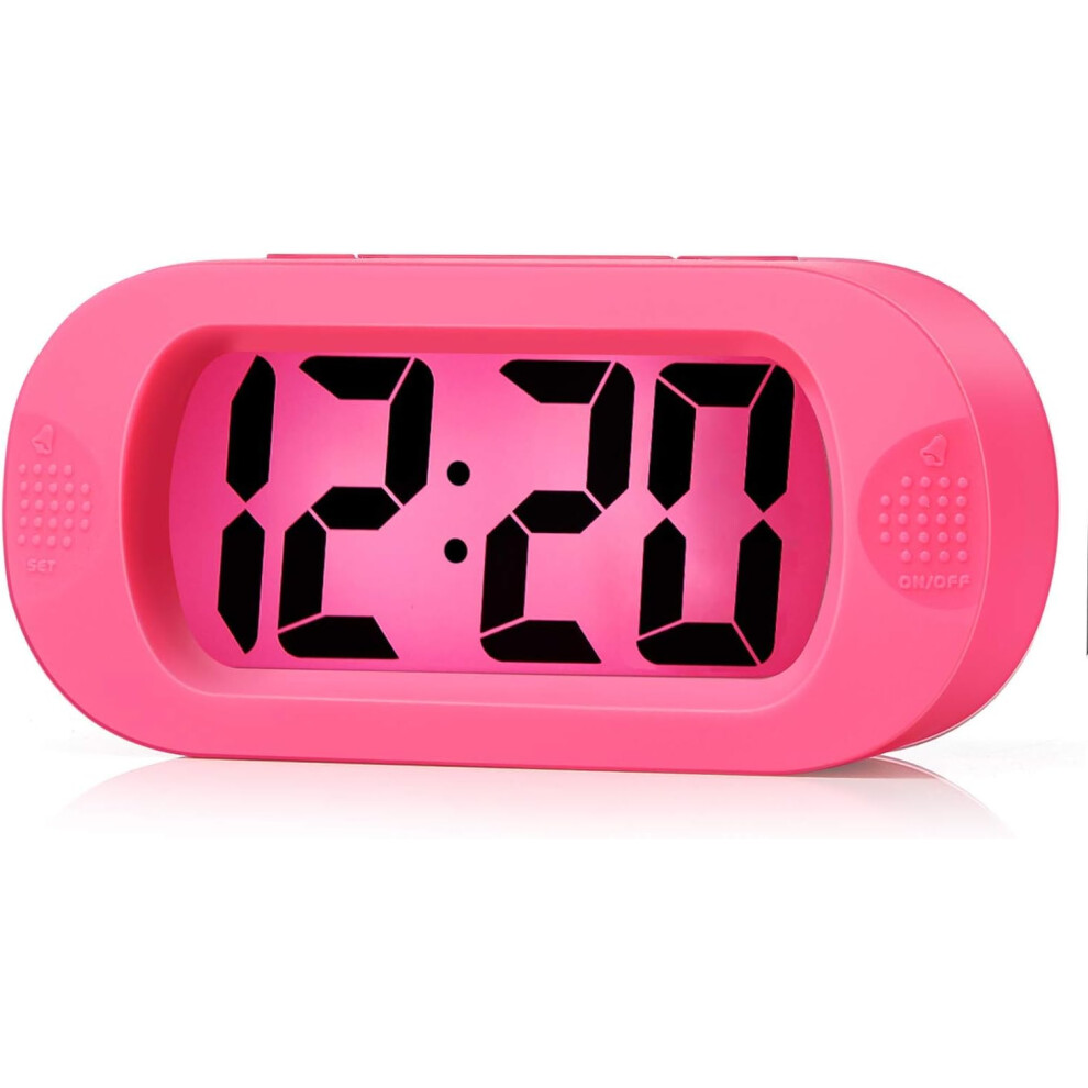 Lifeasy Plumeet Electronic Alarm Clock, Morning Alarm Clock With Large Lcd Display, Snooze Function, With Night Light, Battery Powered, Suitable For Travel An