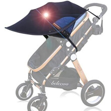 Universal Stroller Sun Shade Anti-UV UPF50+ Canopy Adjustable Stroller Awning Windproof Cover Sun Protection Anti-UV Cover for Stroller Carrycot Pram