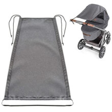 Universal Stroller Sun Shade - Carrycot Sun Shade Sail, Anti UV 50+ Protection Coating, Adjustable Blind Function, Flexible Canopy - Heather Gray