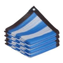 Blue and White Perforated Shade Net Garden Awning Fabric Easy to Hang Anti-UV Breathable Sunscreen Pergola Garden