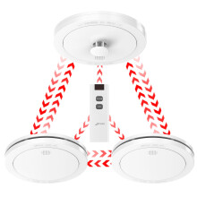 CPVAN Wireless Interlinked Smoke and Heat Alarm Scotland Bundle with 10-year
