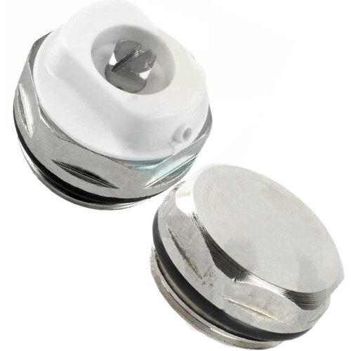 Radiator Air Vent Bleed Vent and End Cap Pack x2 1
