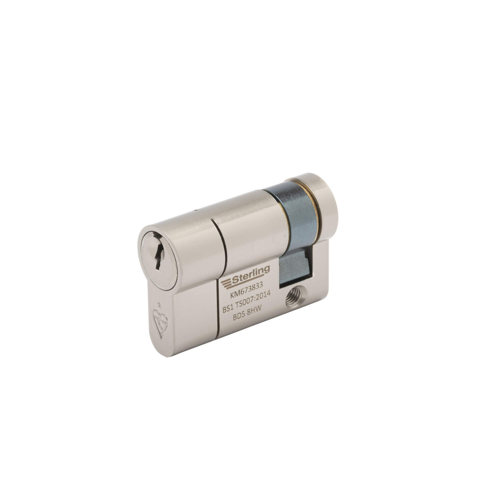 Bs1 Esn1130 Enhanced Police Approved Secured By Design Euro Door Cylinder, Satin Nickle, 11X30mm (41Mm) 5016567009771