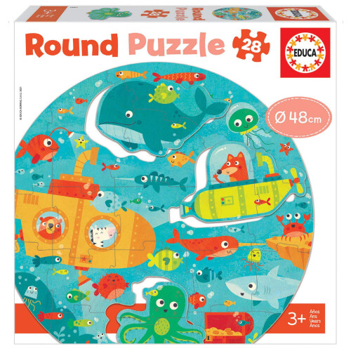 Puzzle Rotondo 28 pezzi: Sotto il Mare