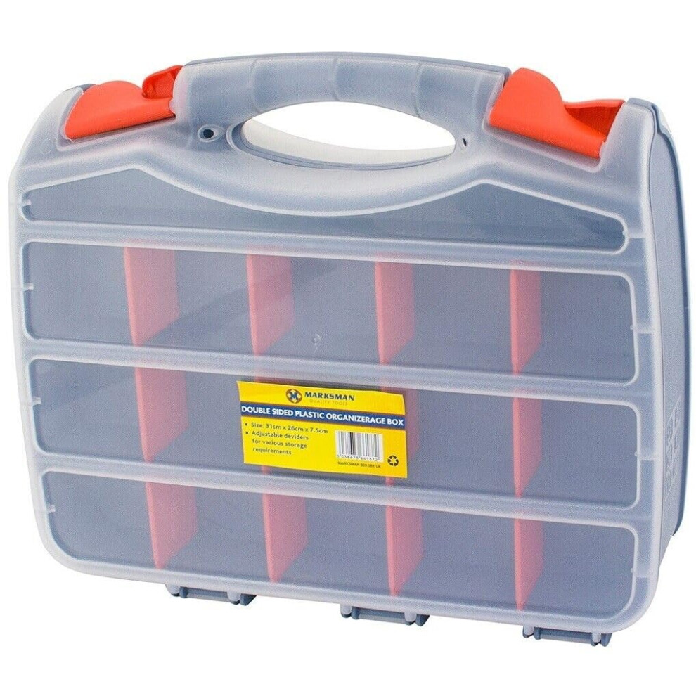 Tool Box Bits 2 Sided Storage Organiser 30 Compartments Case Screws Diy Assorted 5061022530789