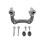 NTY BRAKE CALIPER BRACKET LEFT FOR RENAULT MEGANE II/III 2002- 1