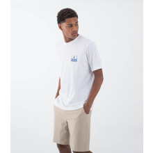 T-shirt Hurley manches courtes, col rond, Divide, blanc