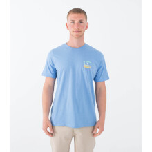T-shirt Hurley manches courtes col rond bleu Divide