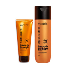 OptiCare Smooth Straight Shampoo (200ml) and Conditioner (98gm) Combo Set for Dry Damaged Hair, Sulphate Free Shampoo and Conditioner with Shea Butter