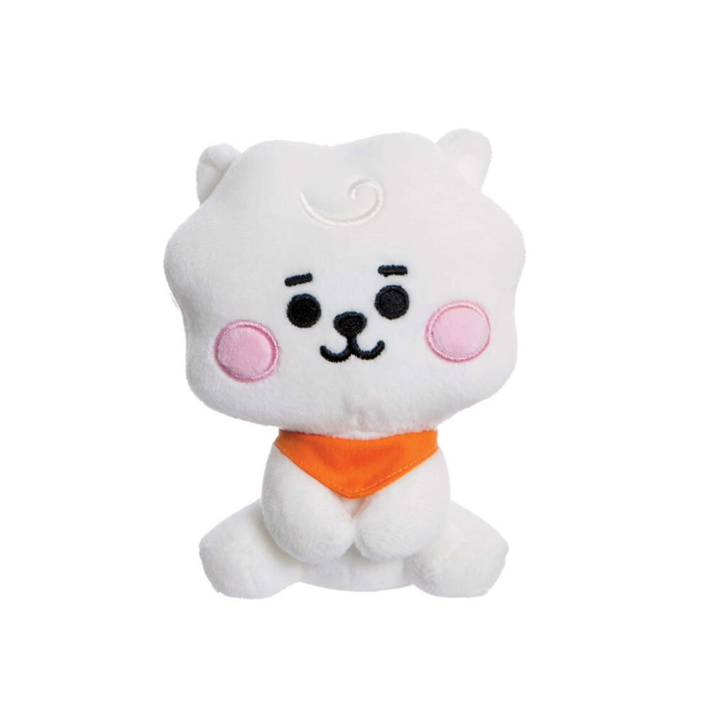 Aurora World Aurora, 61374, Bt21 Official Merchandise, Baby Rj Sitting Doll 5In, Soft Toy, And White/Orange