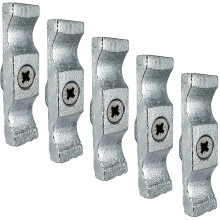 IRONTITE 5pc Galvanised Turn Button Latch 50mm (2") Turn Buttons, Cupboard Latch, Turn Button Fastener Cabinet Latch, Screws Included, Internal Or