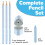 Faber-Castell Grip 580074 Pencil Set with Sharpener and Eraser 5-Piece Writing Set Sky Blue 3