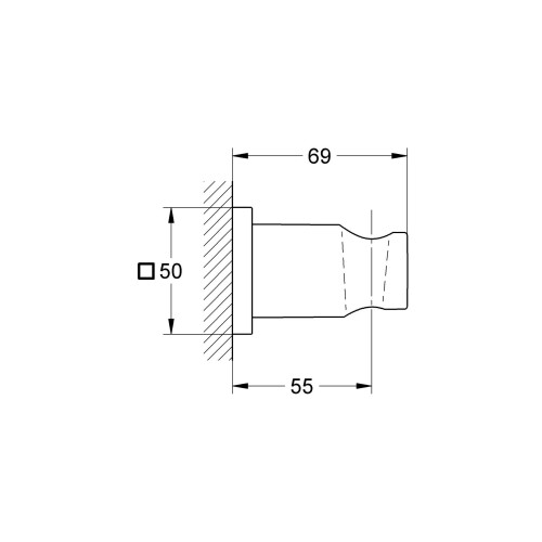 Grohe 27075000 | Rainshower Wall Hand Shower Holder 1