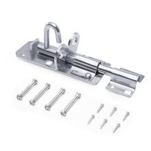 Galvanised Brenton Bolt Sliding Door Lockable Padbolt – 4" (100mm) Heavy Duty Zinc Plate Lock Pad Garden Shed Gate Latch Patio Door Security Gate